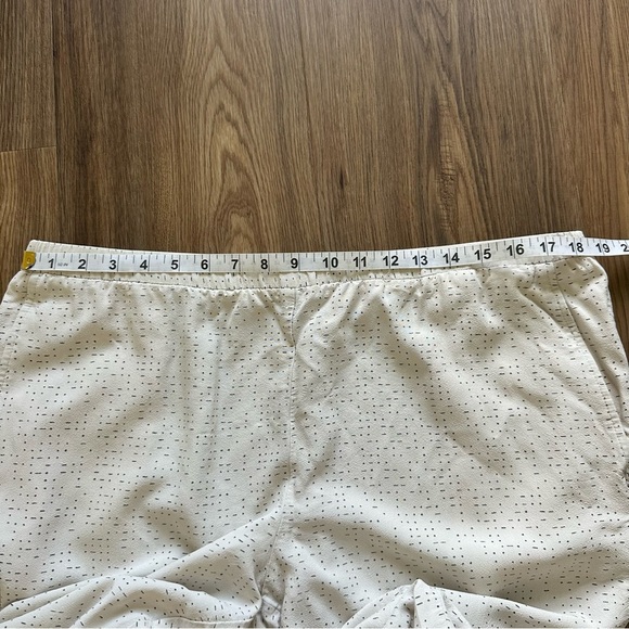 Eileen Fisher Large Morse Code Tencel Viscose Slouchy Ankle Pant Ivory Taper - Picture 7 of 9